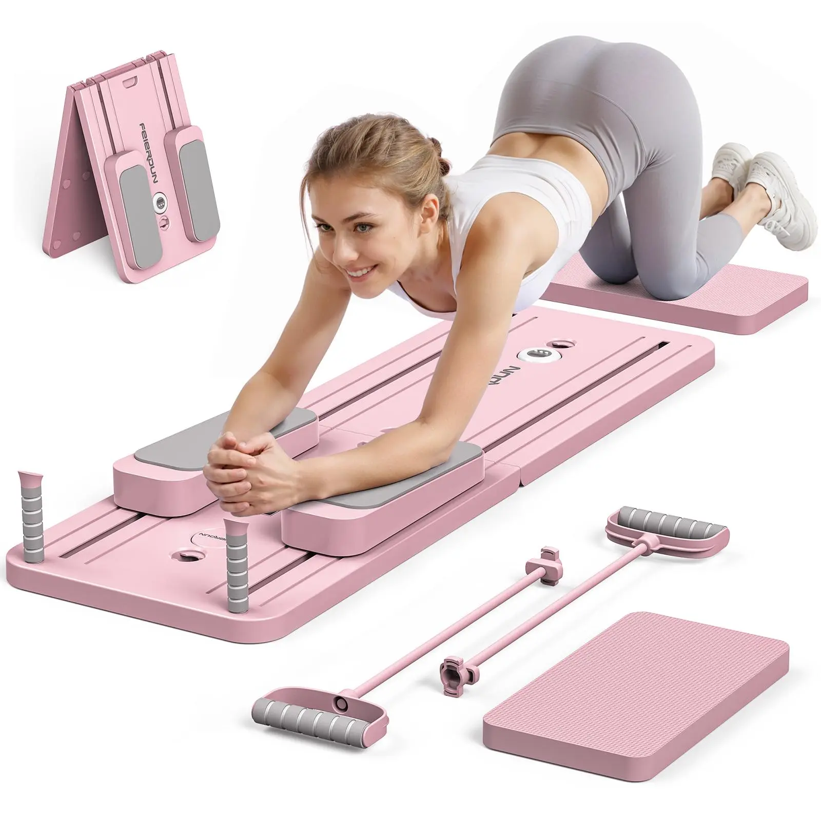 Pilates & Yoga Vida - لوح بيلاتس قابل للطي متعدد الوظائف